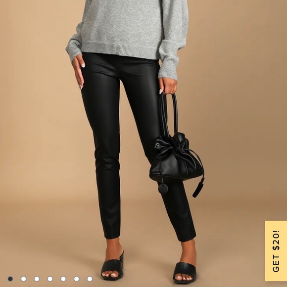 Lulu’s vegan leather leggings. - Picture 2 of 3